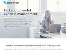 Tablet Screenshot of expensebot.com